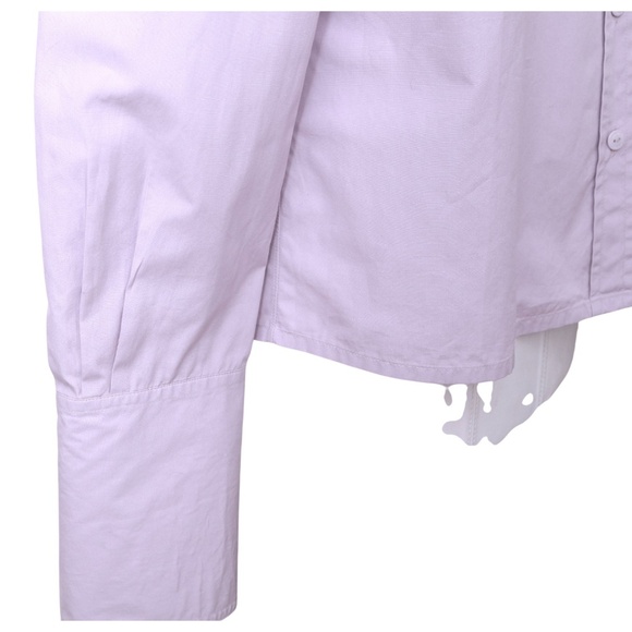 CHANEL Shirt Button Down Long Sleeve Lavender Button Up Collar VINTAGE - Picture 9 of 14